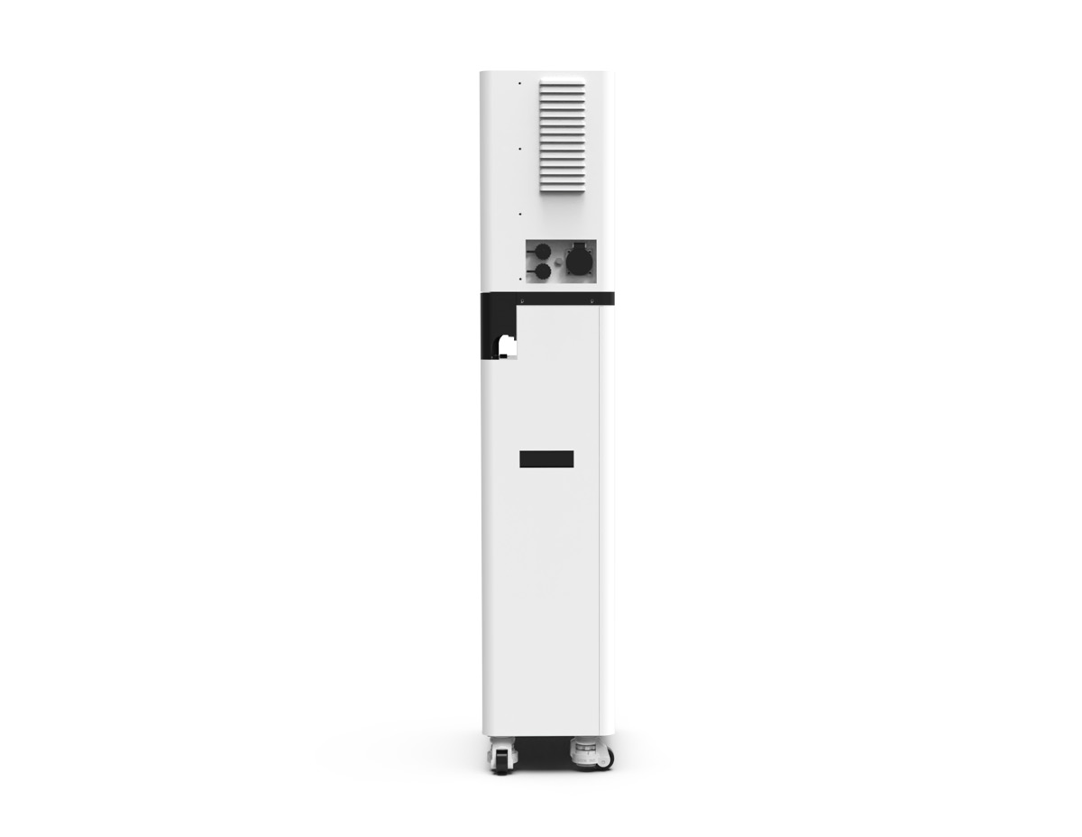 side of 16kWh 51.2V 314Ah 300Ah Wheeled LFP All-in-One for Home-ESS Built-in 6kW Inverter Terminals (Rayworld RHM51314C)