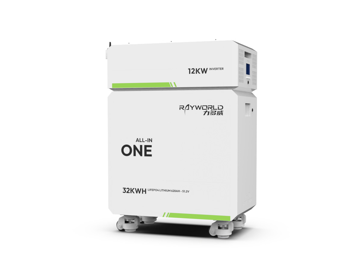 32kWh 51.2V 628Ah Wheeled LiFePO4 All-in-One Built-in 12kW Inverter PCS with RS485 (Rayworld RHM51628A)